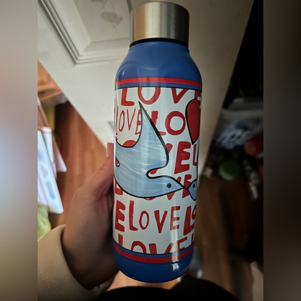 Brighton Blue and Red Love Water Bottle